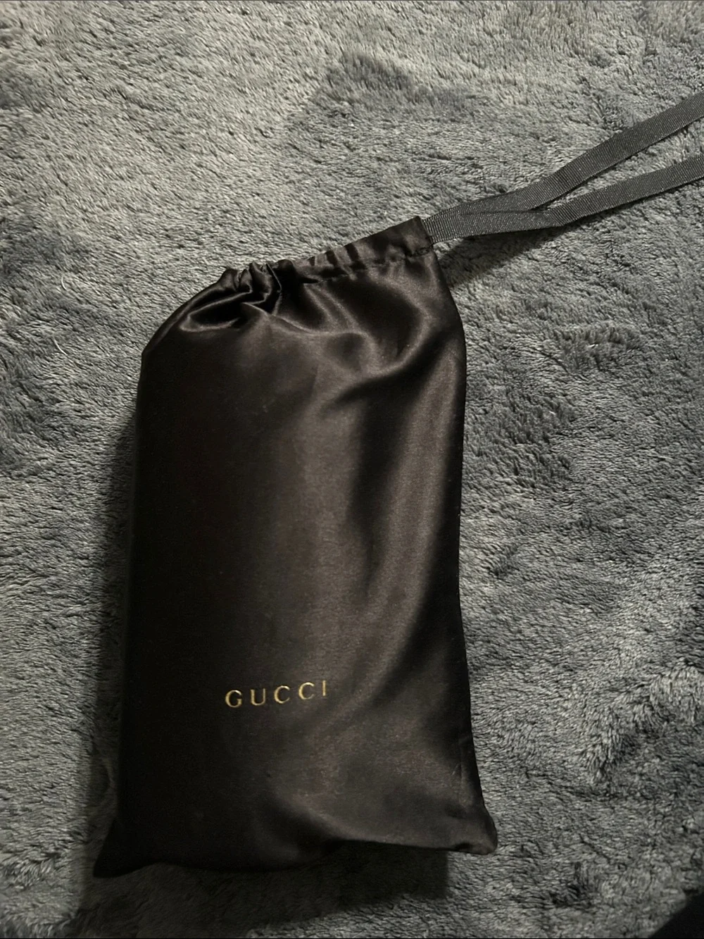 Gucci Black Gloss Sunglasses with Dark Lenses